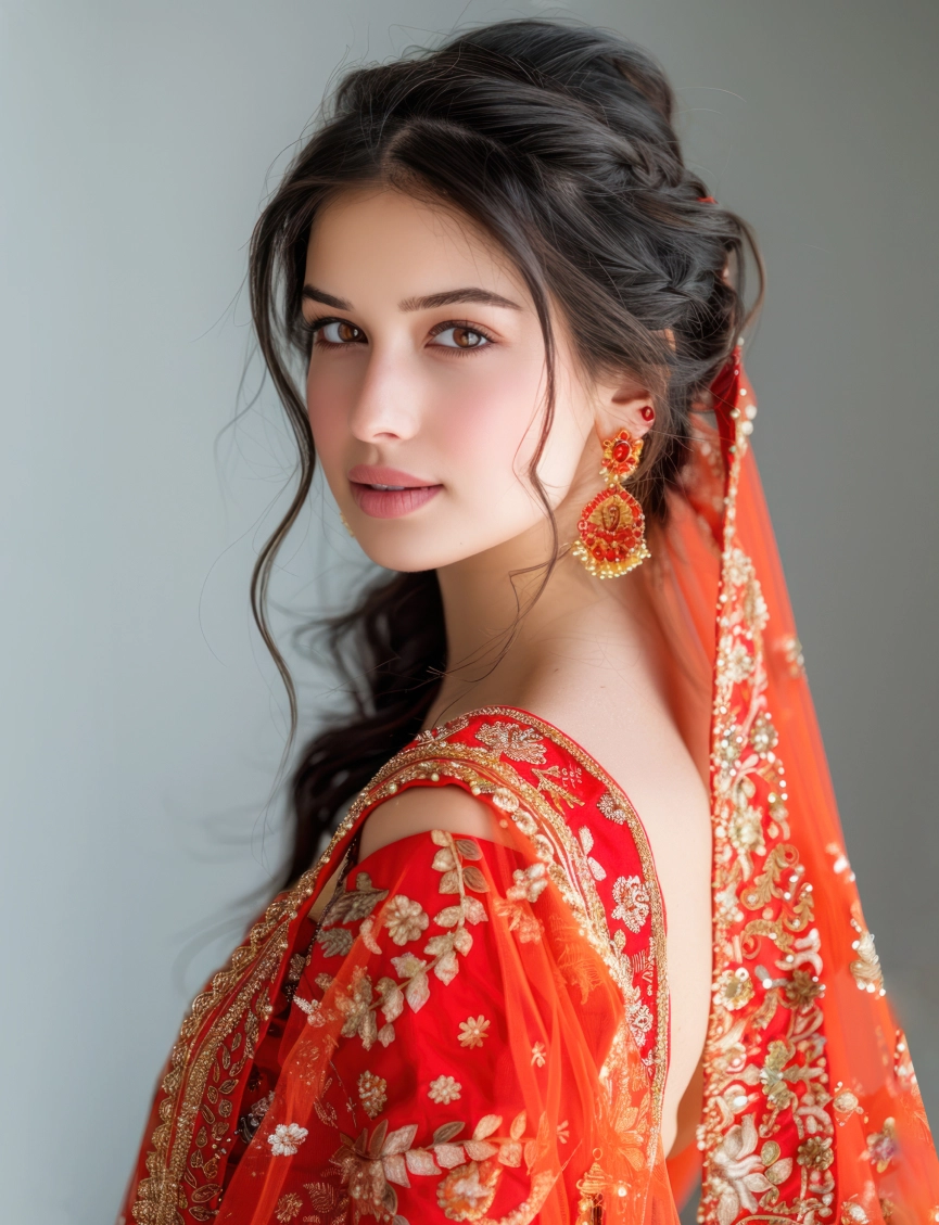 Red Traditional Saree